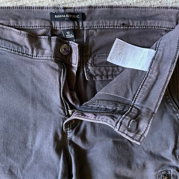 Banana Republic Asphalt Gray Utility Skinny Pant Sz 10 - Picture 3 of 4